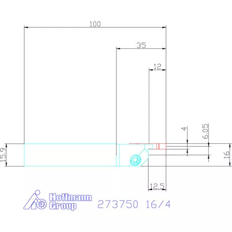 Garant Beszúró esztergakés 16/4 mm