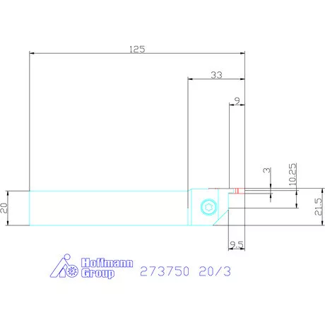 Garant Beszúró esztergakés 20/3 mm