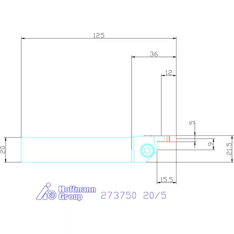 Garant Beszúró esztergakés 20/5 mm