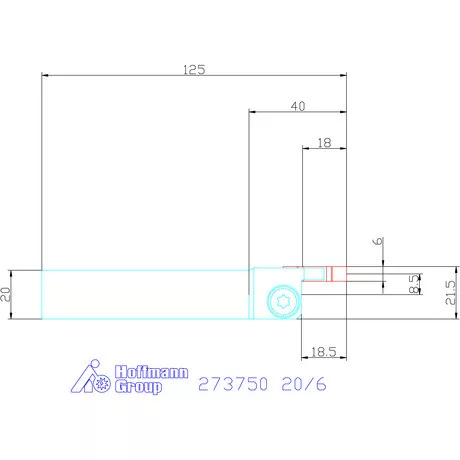 Garant Beszúró esztergakés 20/6 mm