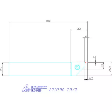 Garant Beszúró esztergakés 25/2 mm