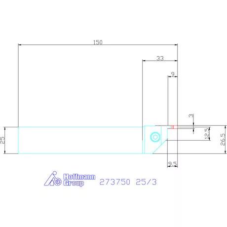 Garant Beszúró esztergakés 25/3 mm
