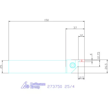 Garant Beszúró esztergakés 25/4 mm