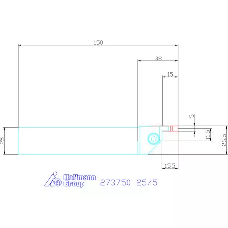 Garant Beszúró esztergakés 25/5 mm
