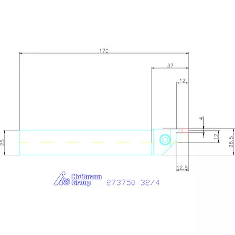 Garant Beszúró esztergakés 32/4 mm