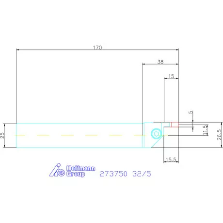 Garant Beszúró esztergakés 32/5 mm