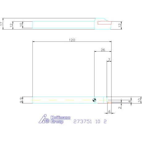 Garant Beszúró esztergakés 10/2 mm