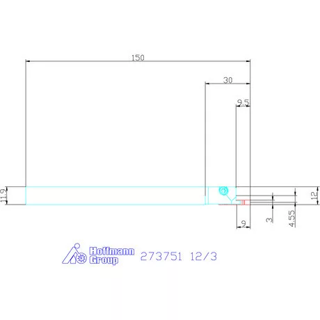 Garant Beszúró esztergakés 12/3 mm