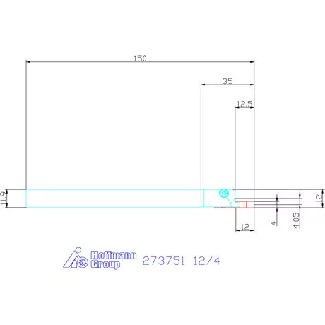 Garant Beszúró esztergakés 12/4 mm