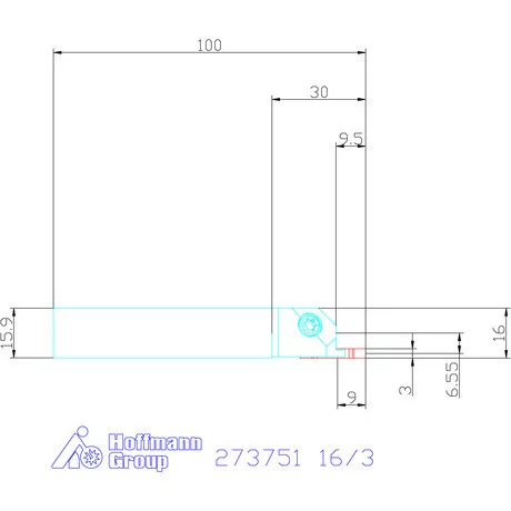 Garant Beszúró esztergakés 16/3 mm