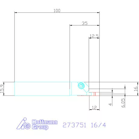Garant Beszúró esztergakés 16/4 mm