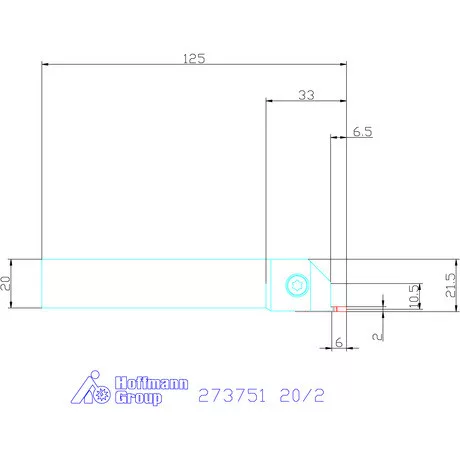 Garant Beszúró esztergakés 20/2 mm