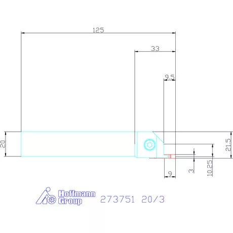 Garant Beszúró esztergakés 20/3 mm