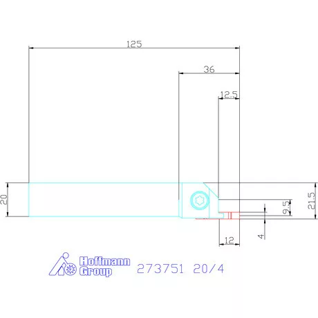 Garant Beszúró esztergakés 20/4 mm