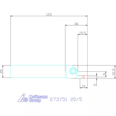 Garant Beszúró esztergakés 20/5 mm