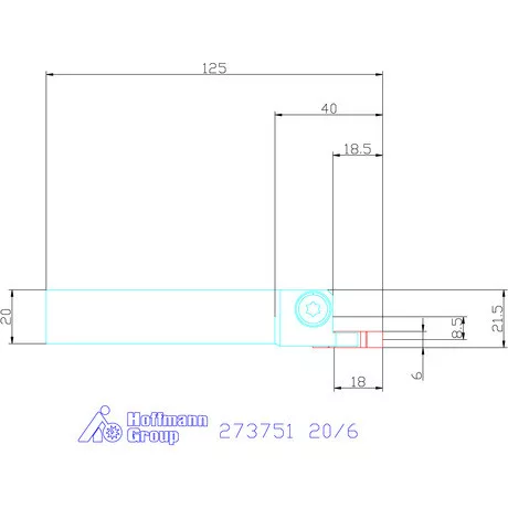 Garant Beszúró esztergakés 20/6 mm