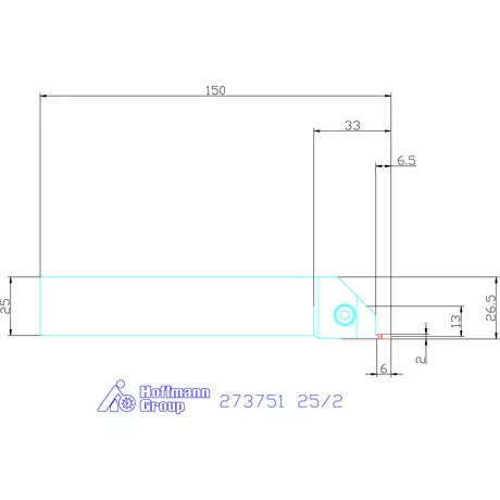 Garant Beszúró esztergakés 25/2 mm