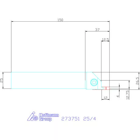 Garant Beszúró esztergakés 25/4 mm