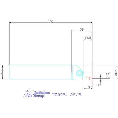 Garant Beszúró esztergakés 25/5 mm