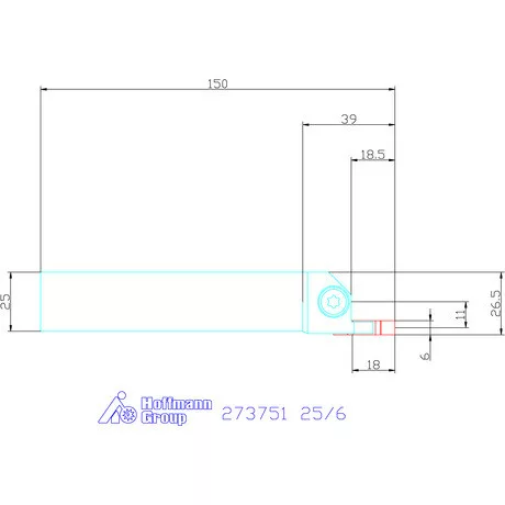 Garant Beszúró esztergakés 25/6 mm