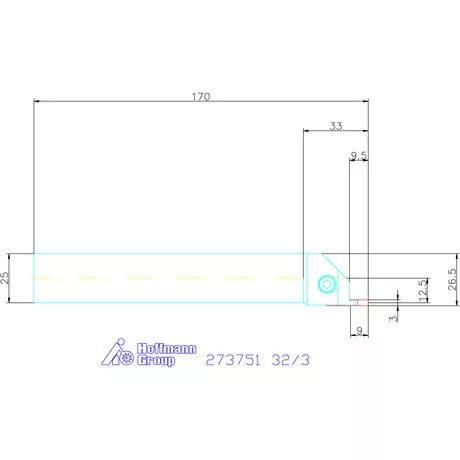 Garant Beszúró esztergakés 32/3 mm