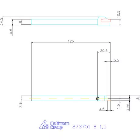 Garant Beszúró esztergakés 8/1,5 mm