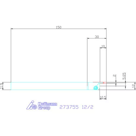 Garant Beszúró esztergakéstartó 12/2 mm