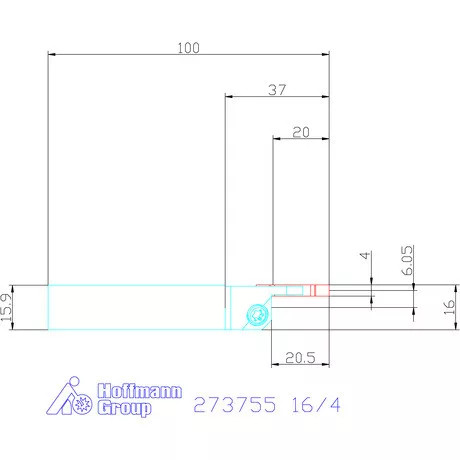 Garant Beszúró esztergakéstartó 16/4 mm