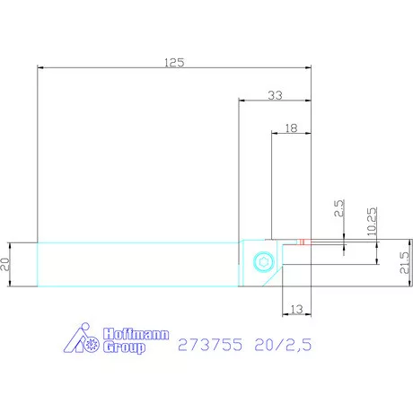 Garant Beszúró esztergakéstartó 20/2,5 mm