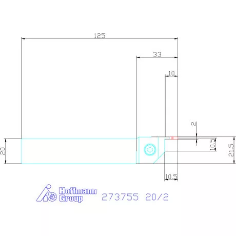 Garant Beszúró esztergakéstartó 20/2 mm