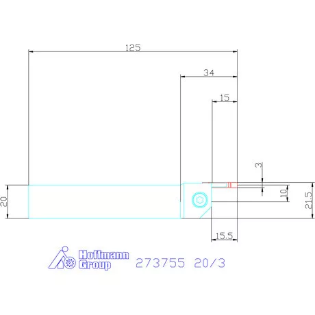 Garant Beszúró esztergakéstartó 20/3 mm