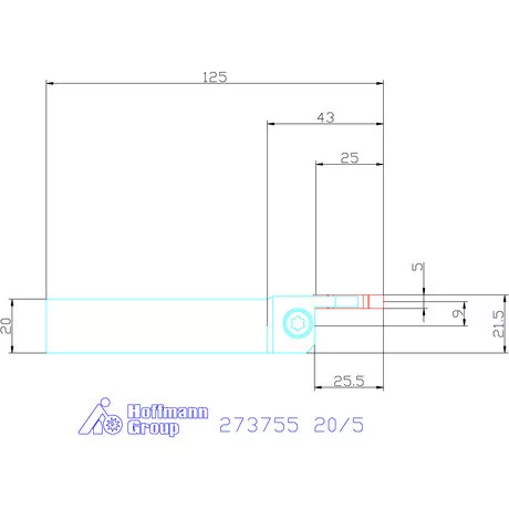 Garant Beszúró esztergakéstartó 20/5 mm