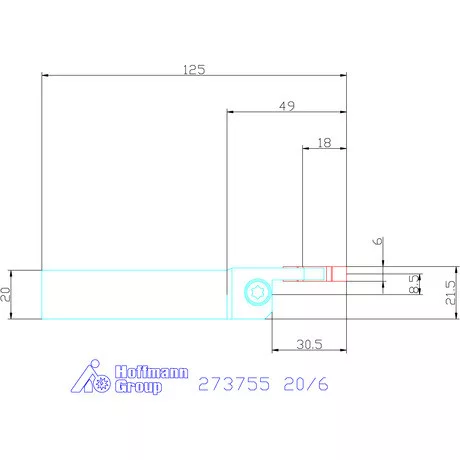 Garant Beszúró esztergakéstartó 20/6 mm