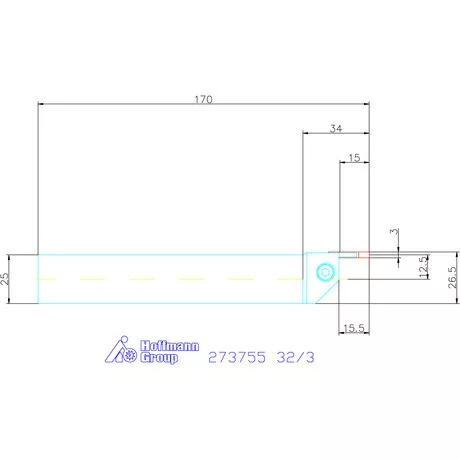 Garant Beszúró esztergakéstartó 32/3 mm
