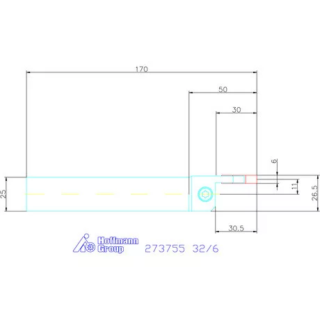Garant Beszúró esztergakéstartó 32/6 mm