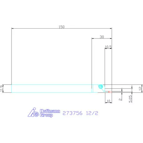 Garant Beszúró esztergakéstartó 12/2 mm