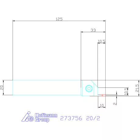 Garant Beszúró esztergakéstartó 20/2 mm