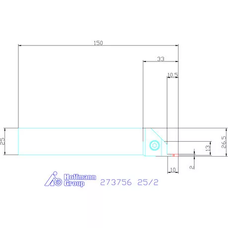 Garant Beszúró esztergakéstartó 25/2 mm
