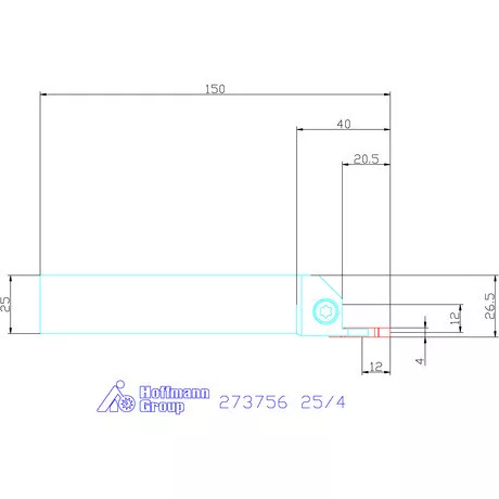 Garant Beszúró esztergakéstartó 25/4 mm