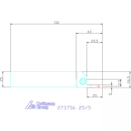 Garant Beszúró esztergakéstartó 25/5 mm