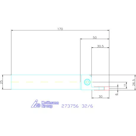 Garant Beszúró esztergakéstartó 32/6 mm