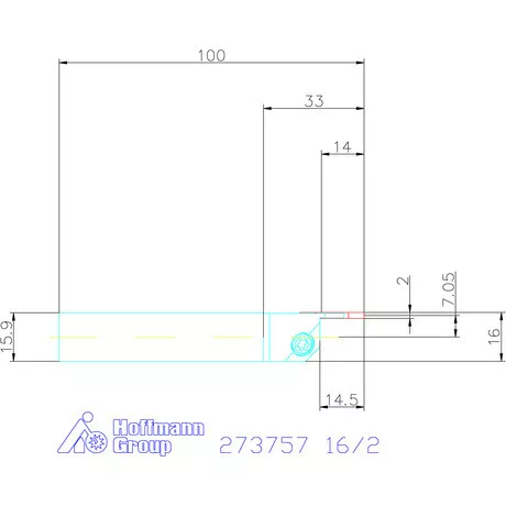 Garant Leszúró esztergakéstartó 16/2 mm