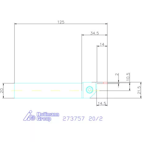 Garant Leszúró esztergakéstartó 20/2 mm