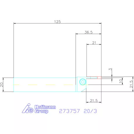 Garant Leszúró esztergakéstartó 20/3 mm