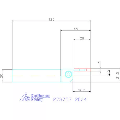 Garant Leszúró esztergakéstartó 20/4 mm