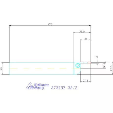 Garant Leszúró esztergakéstartó 32/3 mm