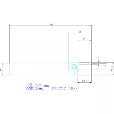 Garant Leszúró esztergakéstartó 32/4 mm