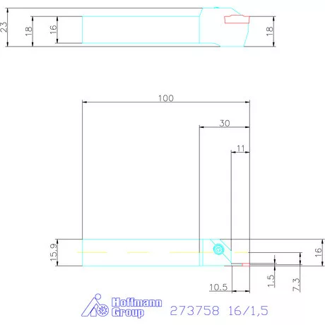 Garant Leszúró esztergakéstartó 16/1,5 mm