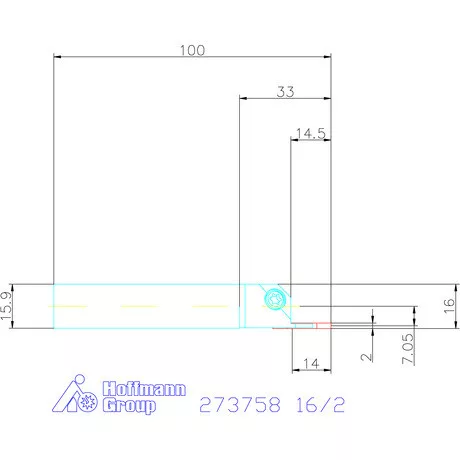 Garant Leszúró esztergakéstartó 16/2 mm