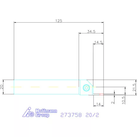 Garant Leszúró esztergakéstartó 20/2 mm